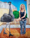 "Ursula and the Emu" - Acrylic
