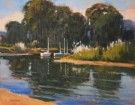 "Boats & Pampas Grass" by Carolyn Hesse-Low - Oil