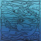 "Water" by Rosey Rosenthal - Linocut