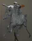 "The Good Ride" by Jeanette Wolff - Mixed-Plastic, Paper Mache, Wire, Chicken Wire, Metal Washers, Metal Pipe, Driftwood, Cork, Plaster & Paint