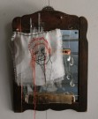 "What a Long Strange Trip It's Been" by Peg Grady - Found Objects, Drawing, & Stitching